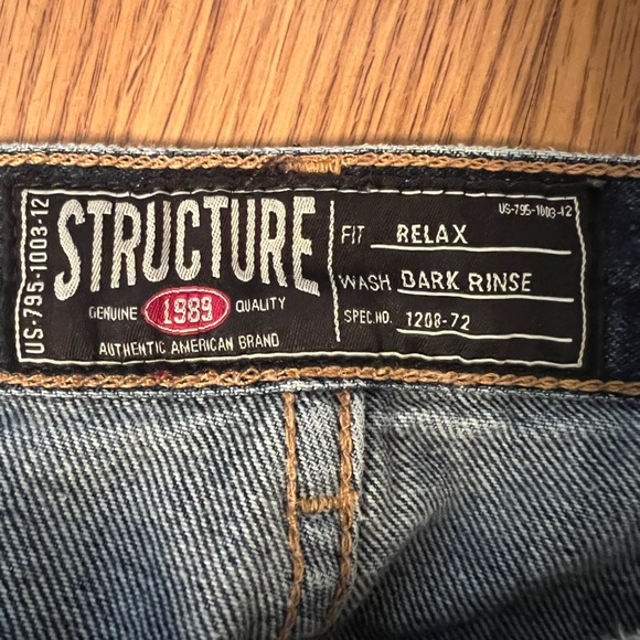 Structure  Men’s Dark Blue Jeans Relax Fit Size 29X32 - Picture 7 of 10